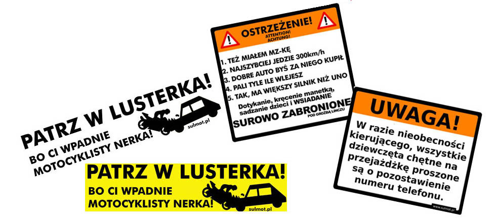 Dziewczyny, zostawcie numer! Naklejka motocyklisty Waga produktu z opakowaniem jednostkowym 0.001 kg
