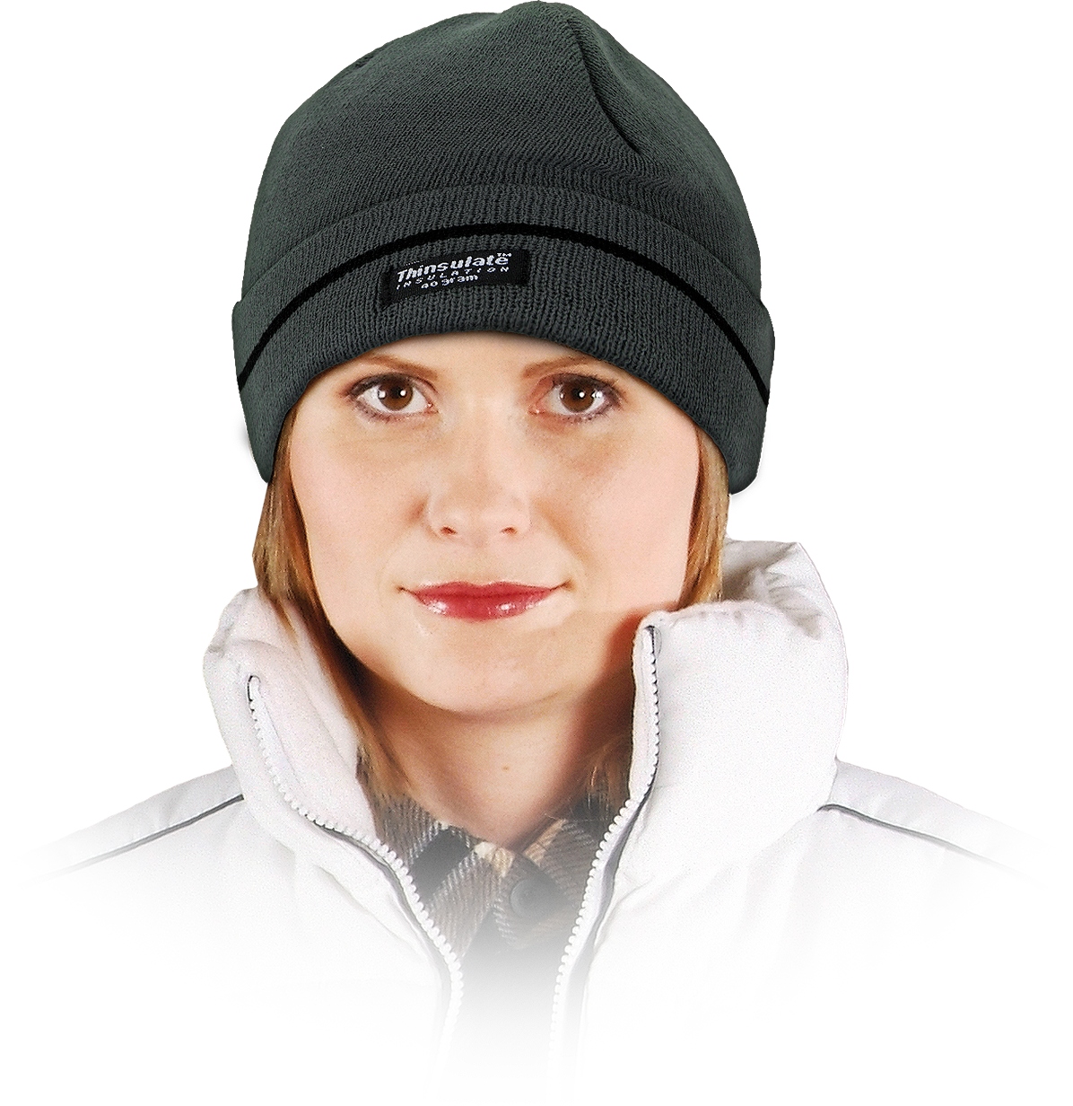 

Czapka zimowa Thinsulate wywijana podwójna szara