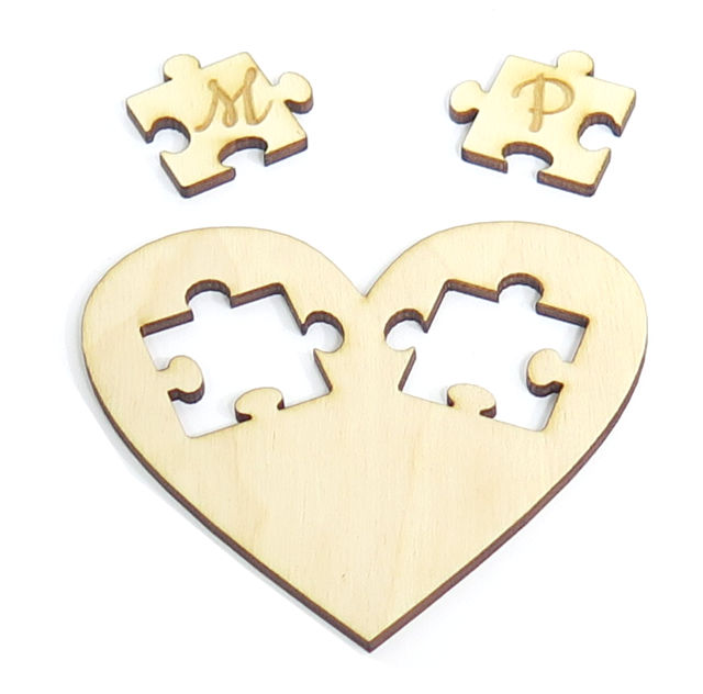 

Decoupage Dekor Serce Z Inicjałami 2x Puzzel ZR49