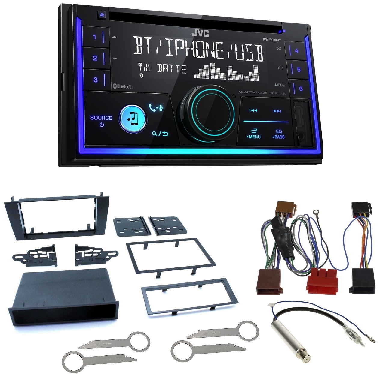 JVC KW-R930BT RADIO 2DIN CD AUDI A4 B5 1999-2001 - 7709109239 ...