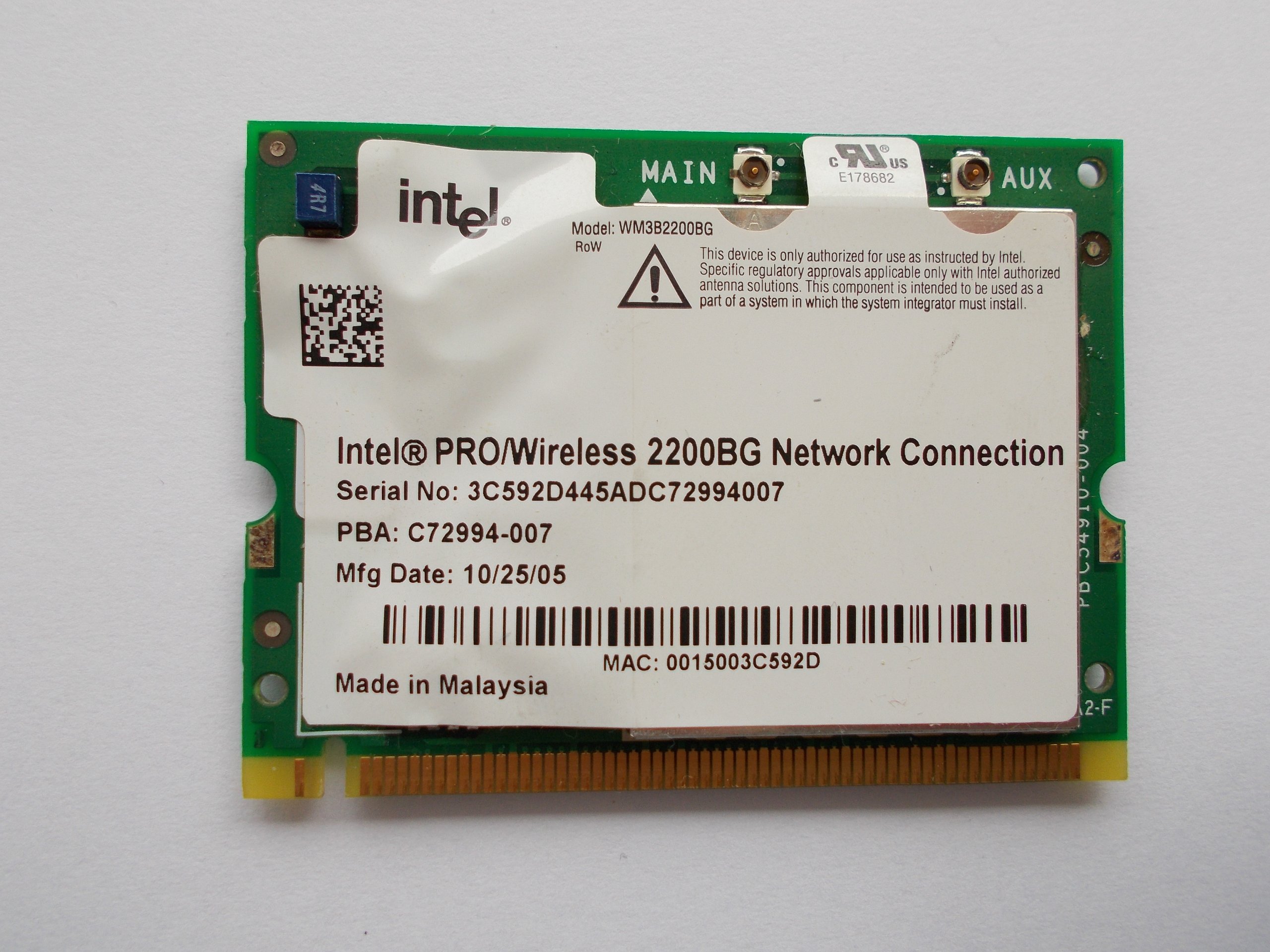 Intel r pro wireless 2200bg network connection что это