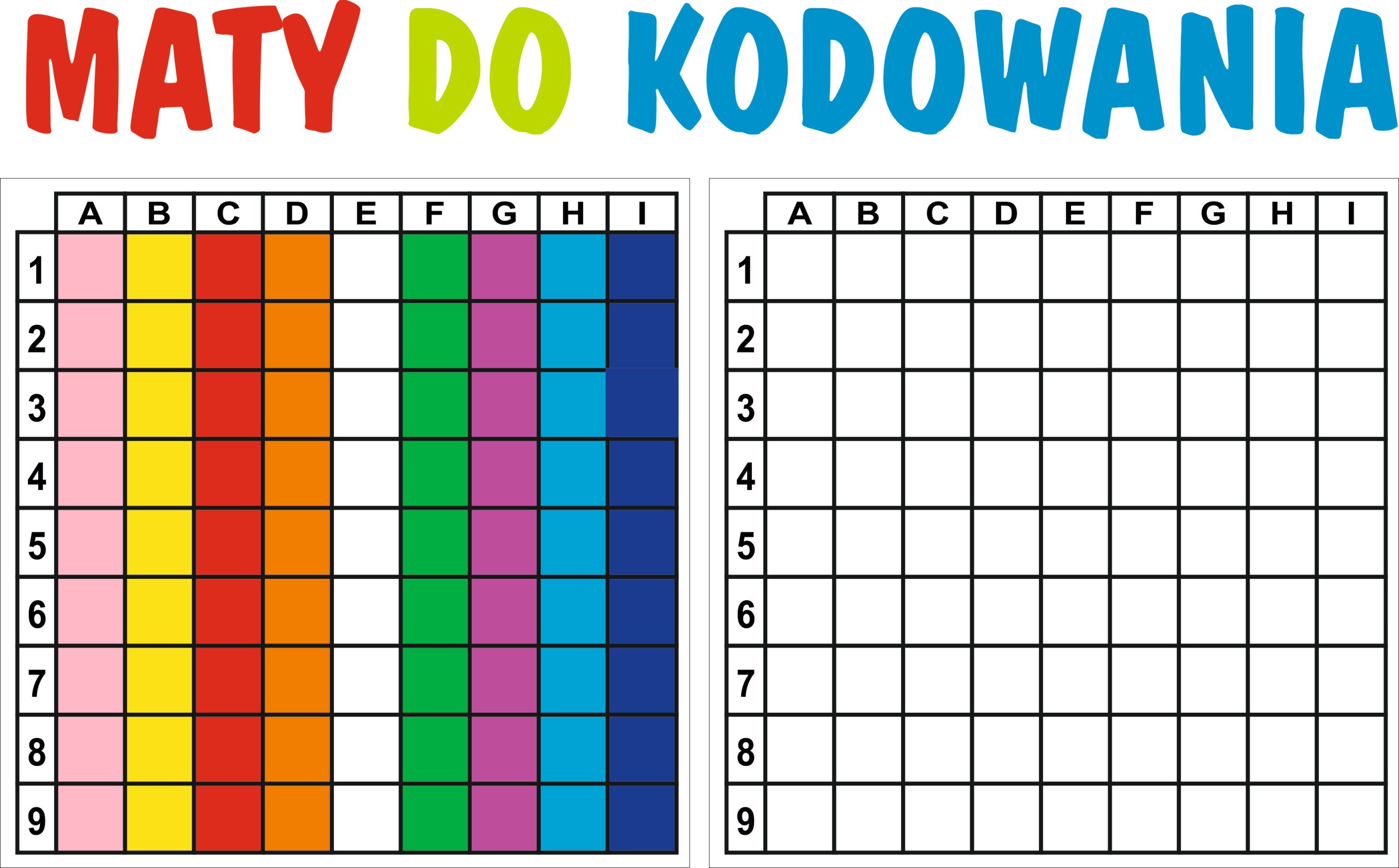 Mata Do Kodowania Do Wydruku MATA DO KODOWANIA - KODOWANIE 1x1m NOWOŚĆ - 7110172569 - oficjalne
