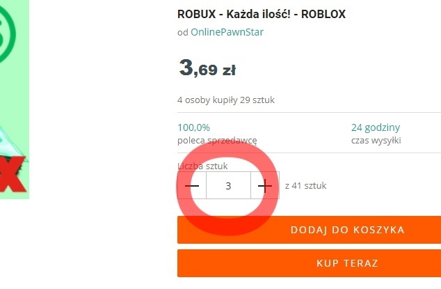 10 Robux 100 Roblox Wyprzedaż 7298251357 - 