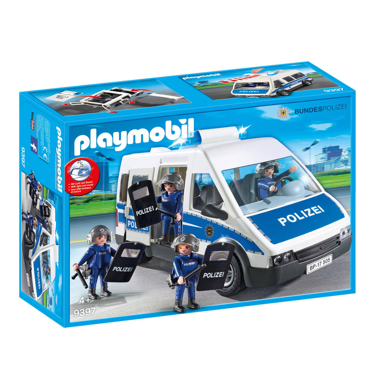 Playmobil 9397 Pojazd załoga POLICJI bus LED 4 fig - 7095110137