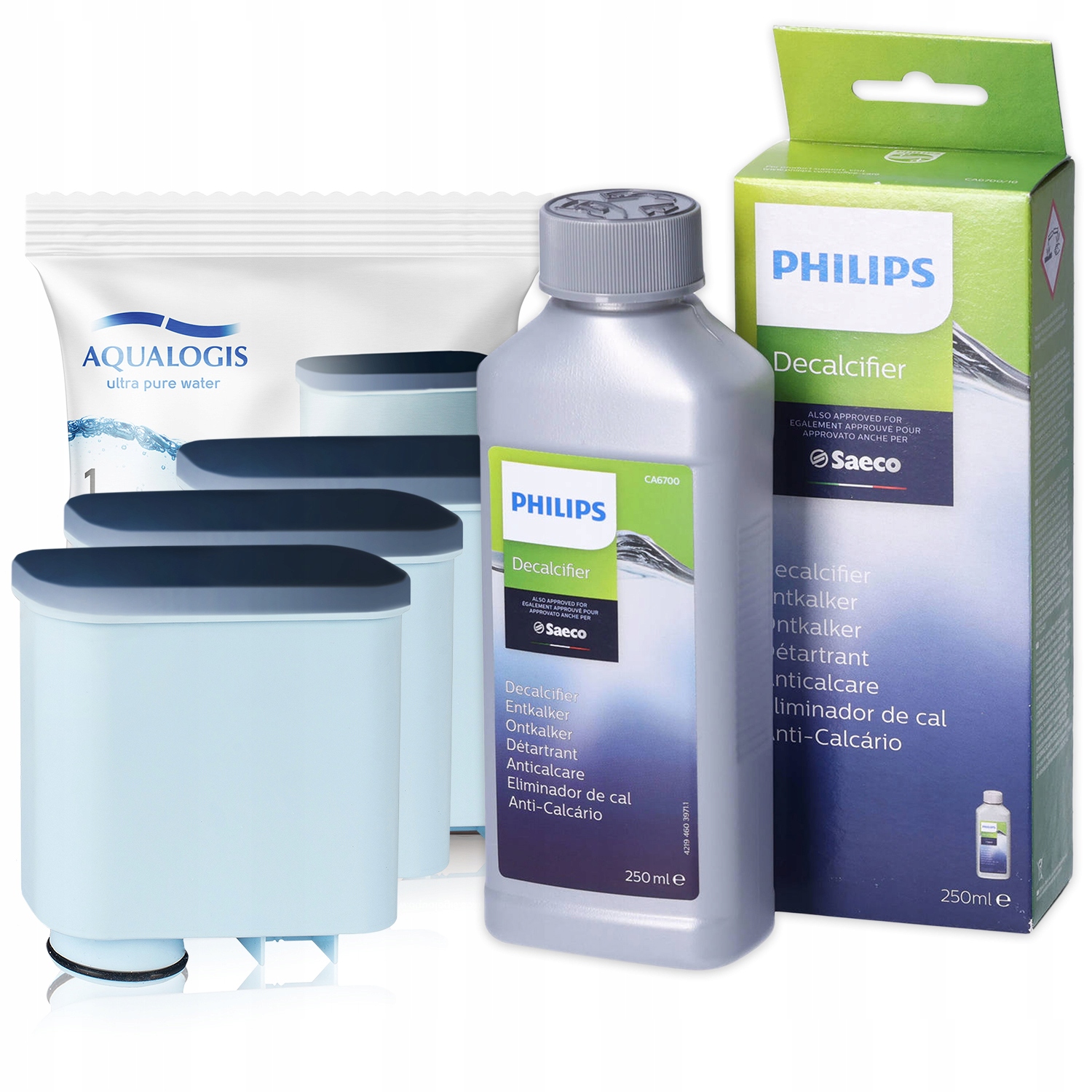 3x Filtr Wody Do Ekspresu Saeco AL-Clean Odkamieniacz 250ml