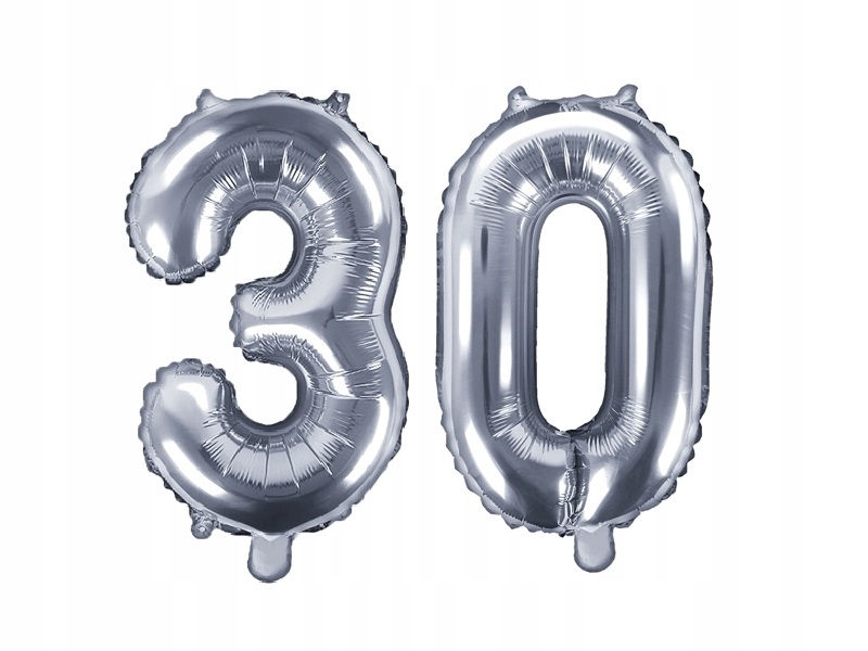 

Balony 30 srebrne na Urodziny 35cm FB10M-30-018