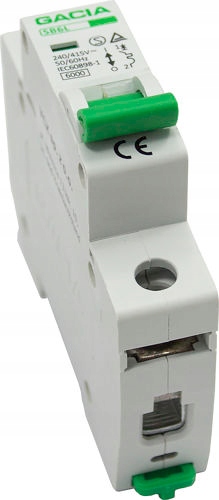 WYŁĄCZNIK NADPRĄDOWY BEZPIECZNIK ESKA B16 16A 1P GACIA Rodzaj wyłącznik nadprądowy