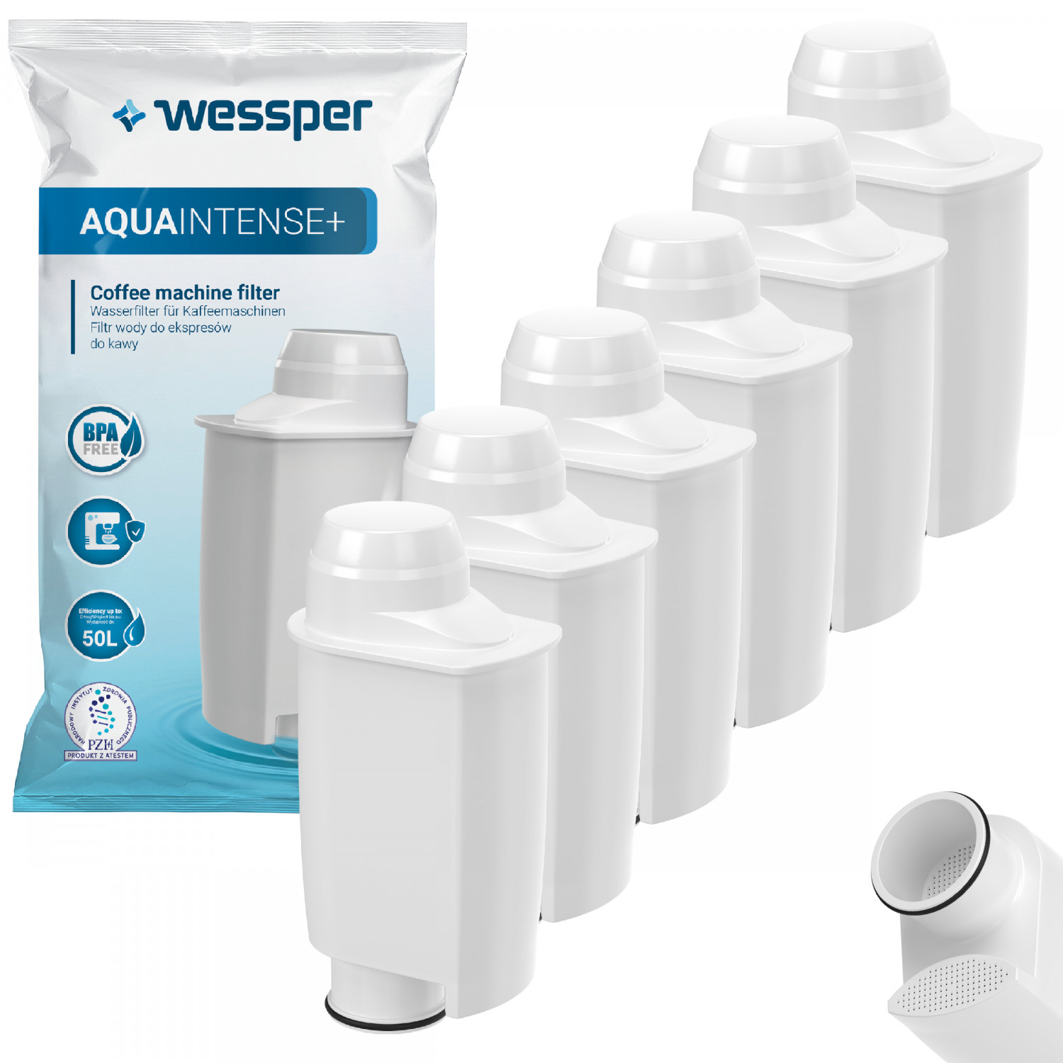 Filtr Wessper Do Saeco Zamiennik Brita Intenza+ 6x