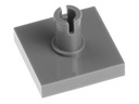 фото mini №1, Lego plate з pinem 2x2 2460 4211129 6313189 gray dark - 2 pcs.