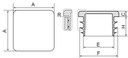 фото mini №2, 15x15 -100 pcs. caps to profiles plug gray