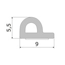 фото mini №5, Gasket rubber self-adhesive right white sd-39 50m