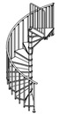фото mini №2, Stairs curved modular novo sr. 120cm type 1 beech ral 9005