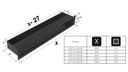 фото mini №2, Lattice fireplace, backlash 60mm x 200mm 4 colors