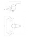 фото mini №7, Shower mixer wall-mounted deante neo lobo chrome byu_ 040m
