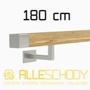 фото mini №1, Handrail wall-mounted wooden 40x40 180cm oak color