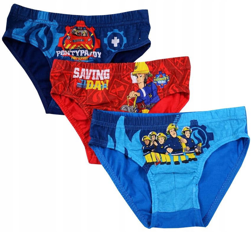 STRAŻAK SAM SLIPY 3-PACK MAJTKI 104/110 E238