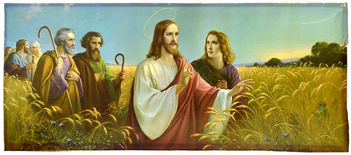Ok.1920 r. Jezus z Apostołami 120x52 cm