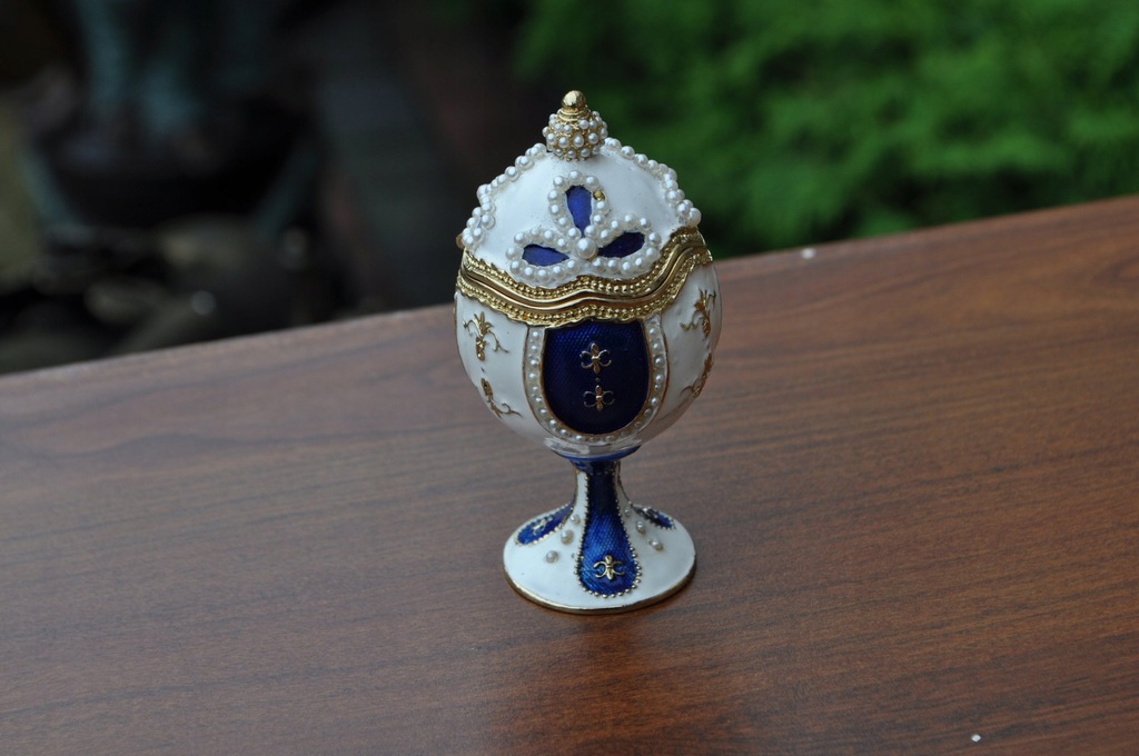 JAJKO ala FABERGE, CESARSKIE MASA PERŁOWA szkatułk