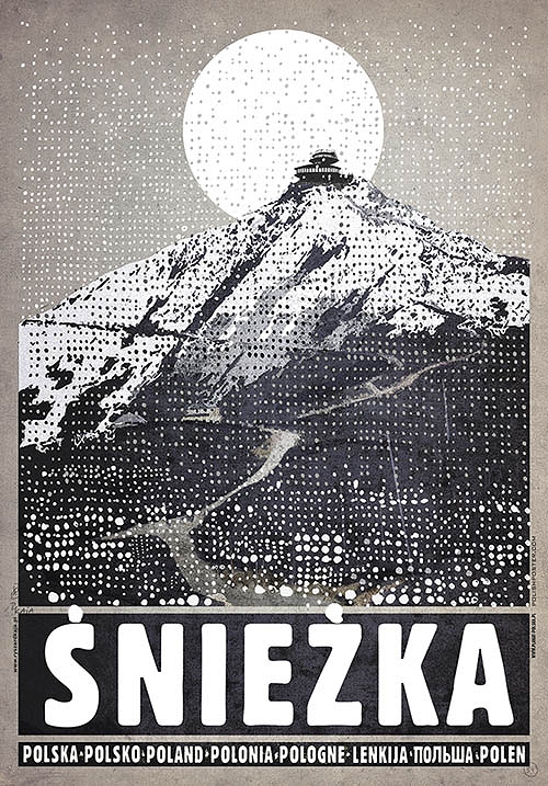 Śnieżka, plakat z serii Polska, Ryszard Kaja