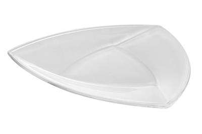 JASŁO Talerz płytki szklany trójkątny 27 cm