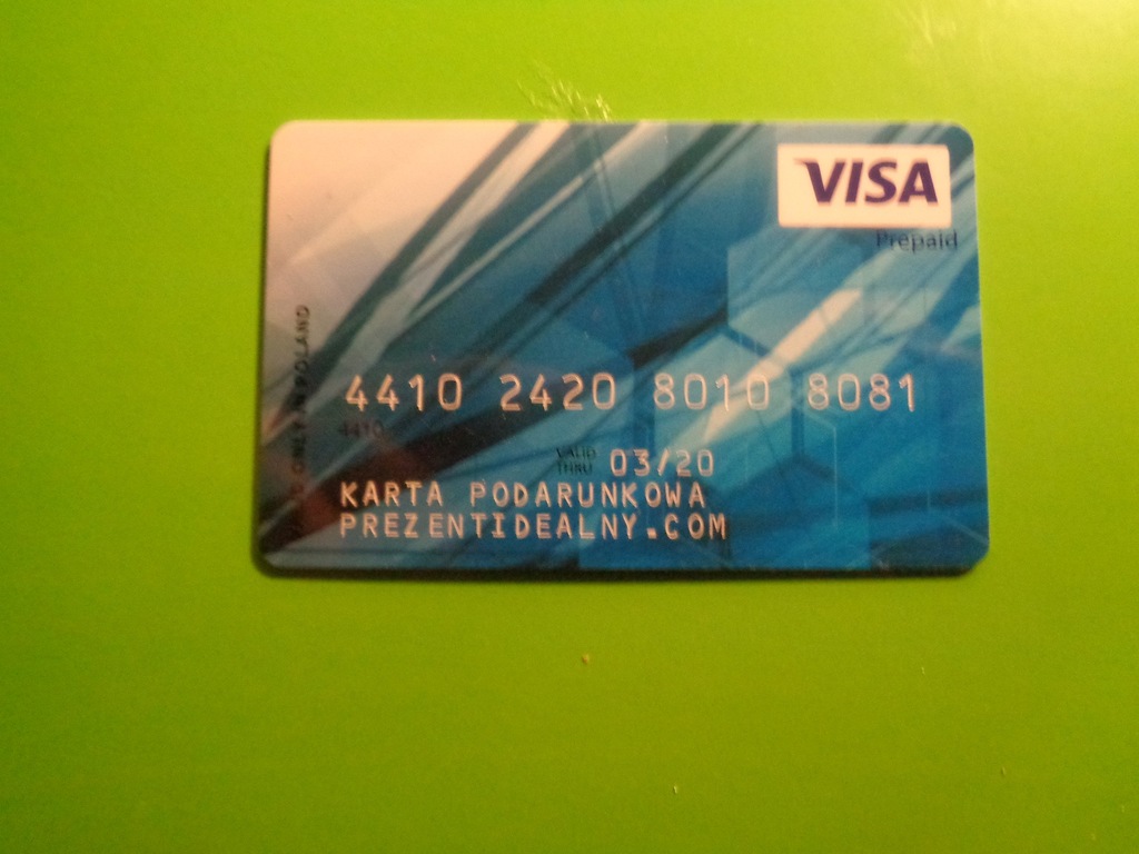 KARTA KOLEKCJONERSKA-MASTERCARD  VISA PREPAID   