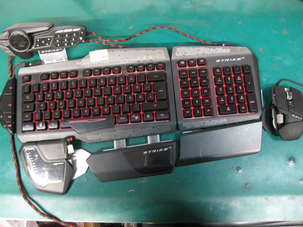 Klawiatura S.T.R.I.K.E.5+mysz R.A.T.5 uszkodzone
