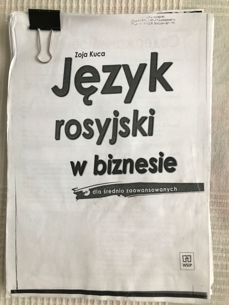 JĘZYK ROSYJSKI DLA ŚREDNIOZAAWANSOWANYCH ZOJA KUCA