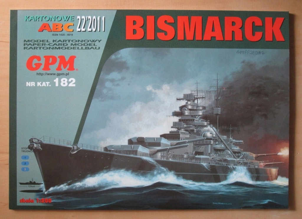 niemiecki pancernik BISMARCK w skali 1:200, GPM(w)