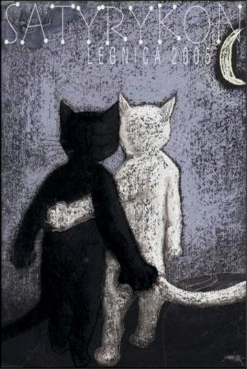 Plakat - Satyrykon - Józef Wilkoń. Koty