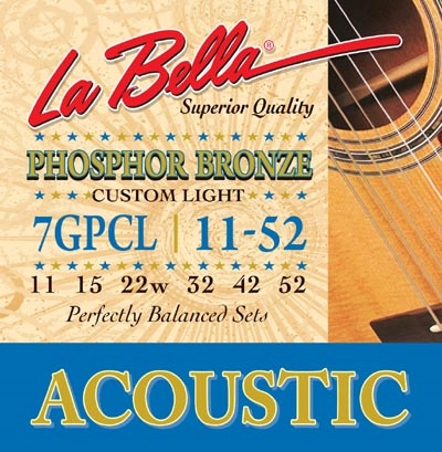 Struny do gitary akustycznej La Bella 11-52 USA