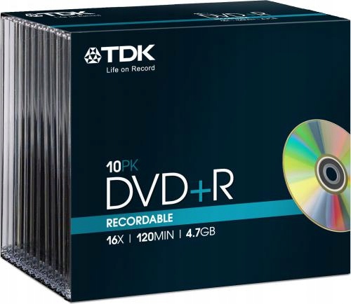 DVD+R TDK PUDEŁKO SLIM 4.7GB X16 120MIN 1sztuka