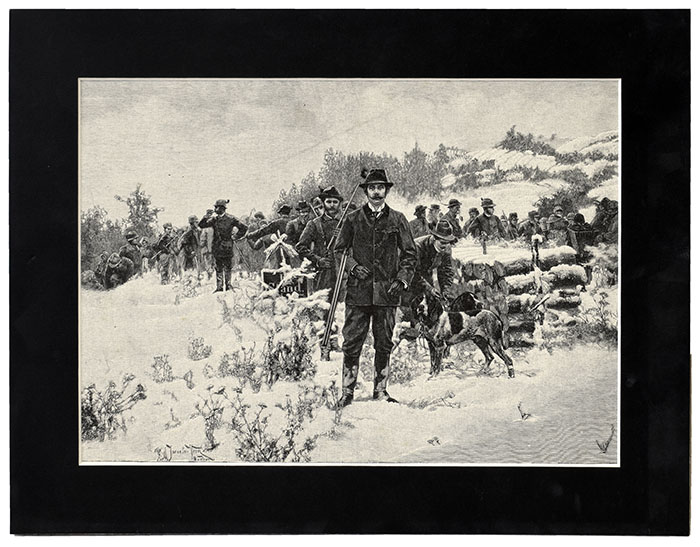 Ok. 1900 ''Arcyksiężna na polowaniu'' drzeworyt