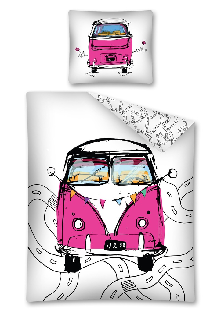 POŚCIEL 160x200 VOLKSWAGEN VW T1 MULTIVAN OGÓREK
