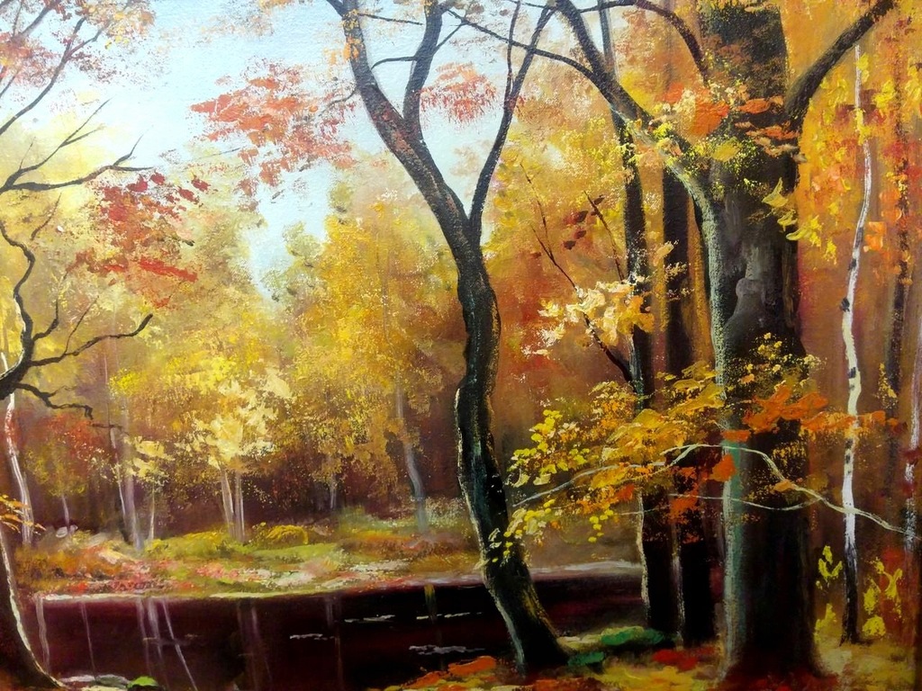 & OBRAZ OLEJNY NA PŁÓTNIE W RAMIE 84X64 CM 7627276522