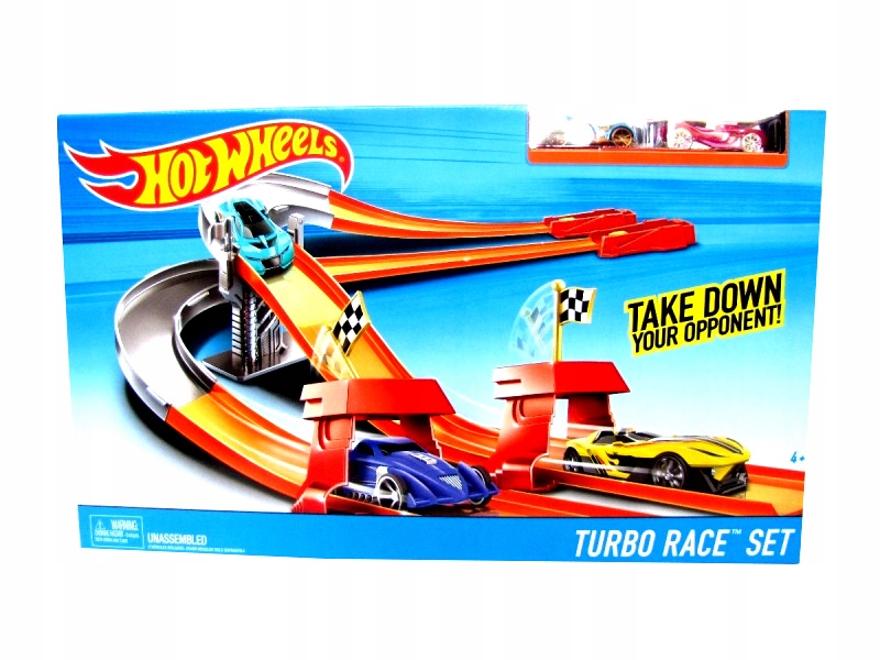 ZESTAW TOR HOT WHEELS TURBO RACE WYŚCIG HW +2 AUTA