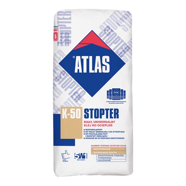 KLEJ STOPTER K-50 DO SIATKI 25KG ATLAS BIAŁY