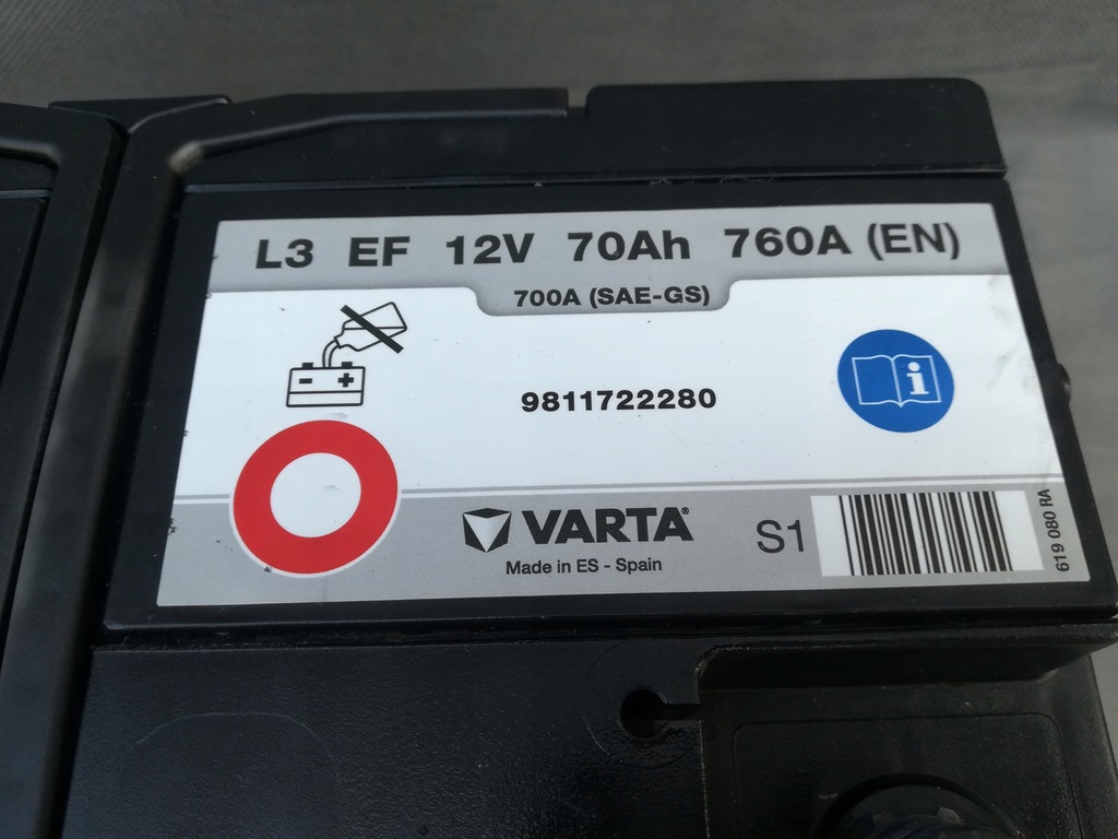 AKUMULATOR VARTA 70Ah 760A 9811722280 - 7595091250 - oficjalne archiwum ...