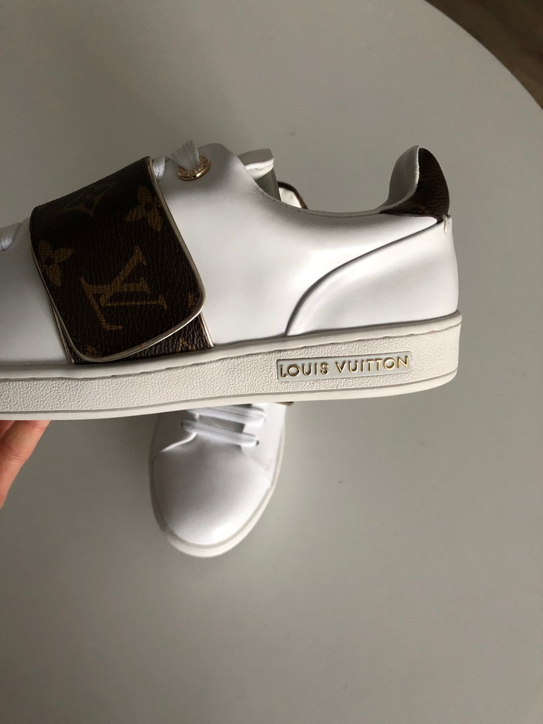 Louis Vuitton Monogram Dżinsowe i skórzane trampki Trampki 36,5