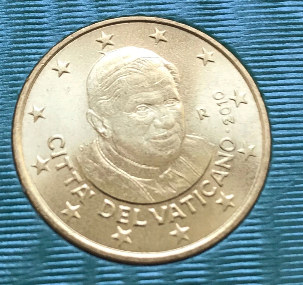 50 EURO - CENTÓW WATYKAN 2010-PAPIEŻ BENEDYKT XVI