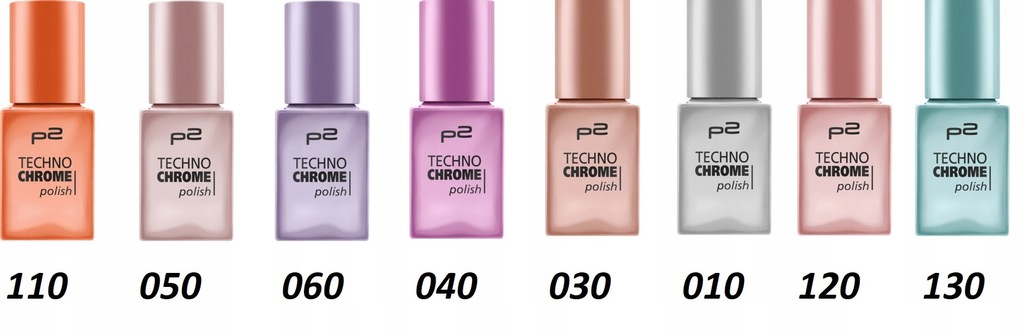 P2 TECHNO CHROME Lakier 10ml Nowe KOLORKI