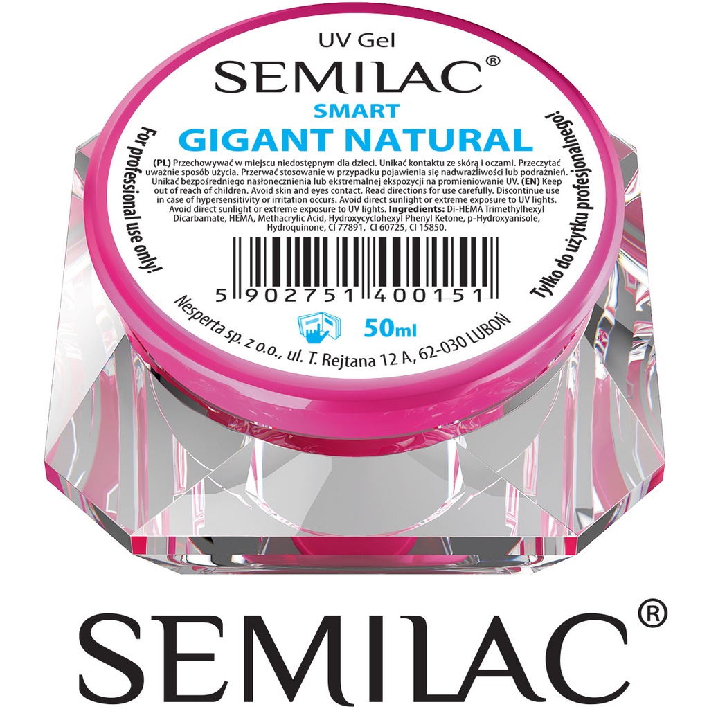 SEMILAC - ŻEL UV GEL SMART GIGANT NATURAL - 50 ML