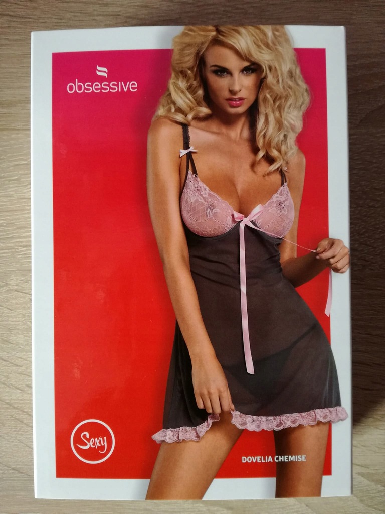 OBSESSIVE Dovelia Chemise koszulka + stringi S/M