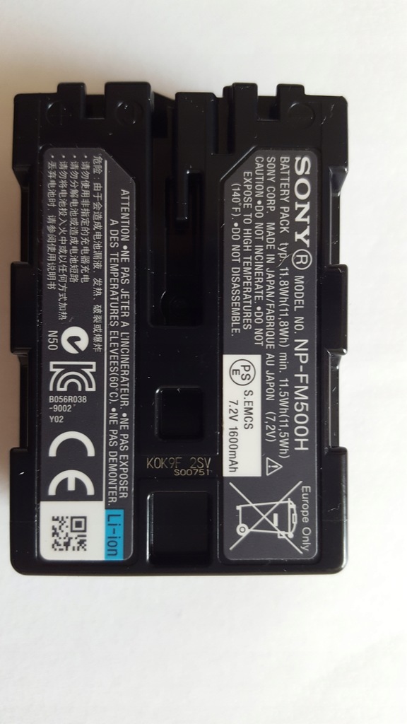 Akumulator Sony NP-FM500H - oryginalny , sprawny