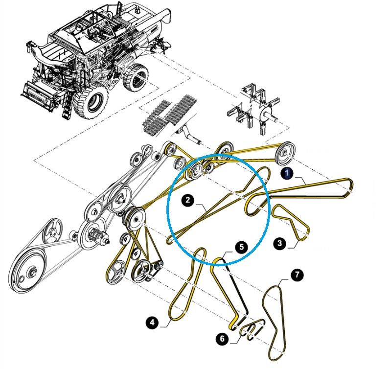 Pas wytrząsaczy New Holland CX 84057482 - 7417234406