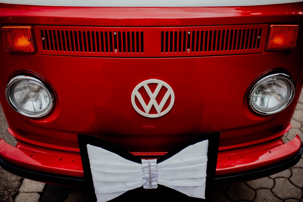 Samochód do ślubu VW T2 Ogórek Reklama Sesje