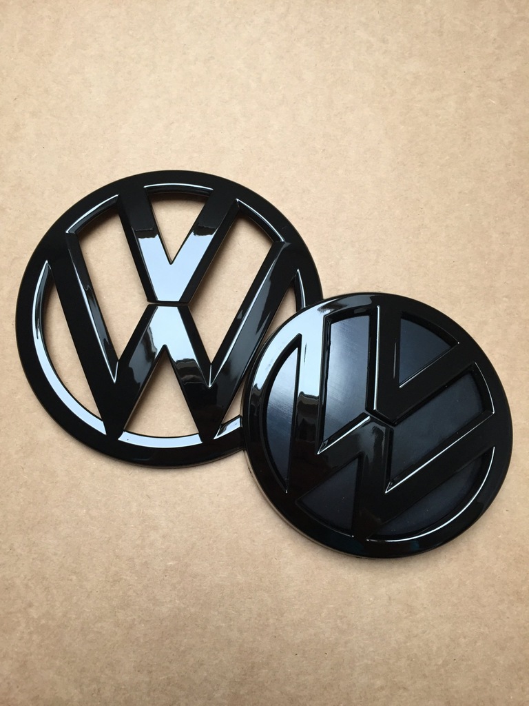 Czarne Emblematy Logo Volkswagen Golf 7 Połysk