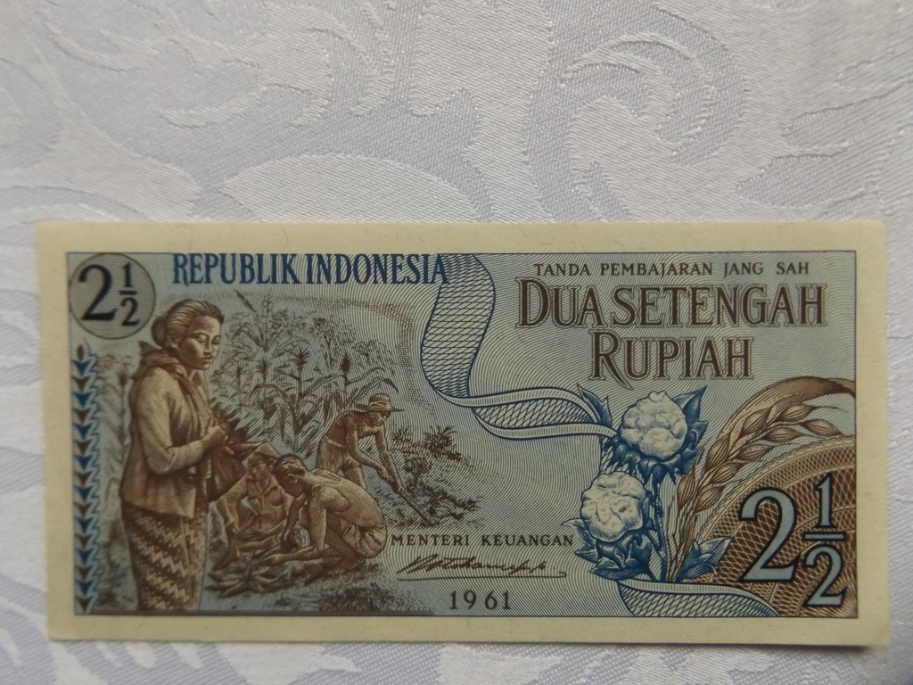 INDONEZJA 2 1/2 RUPII 1961 r. St. ( 1 )