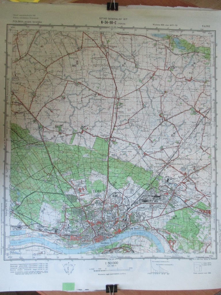 Wojskowa mapa topograficzna, Toruń