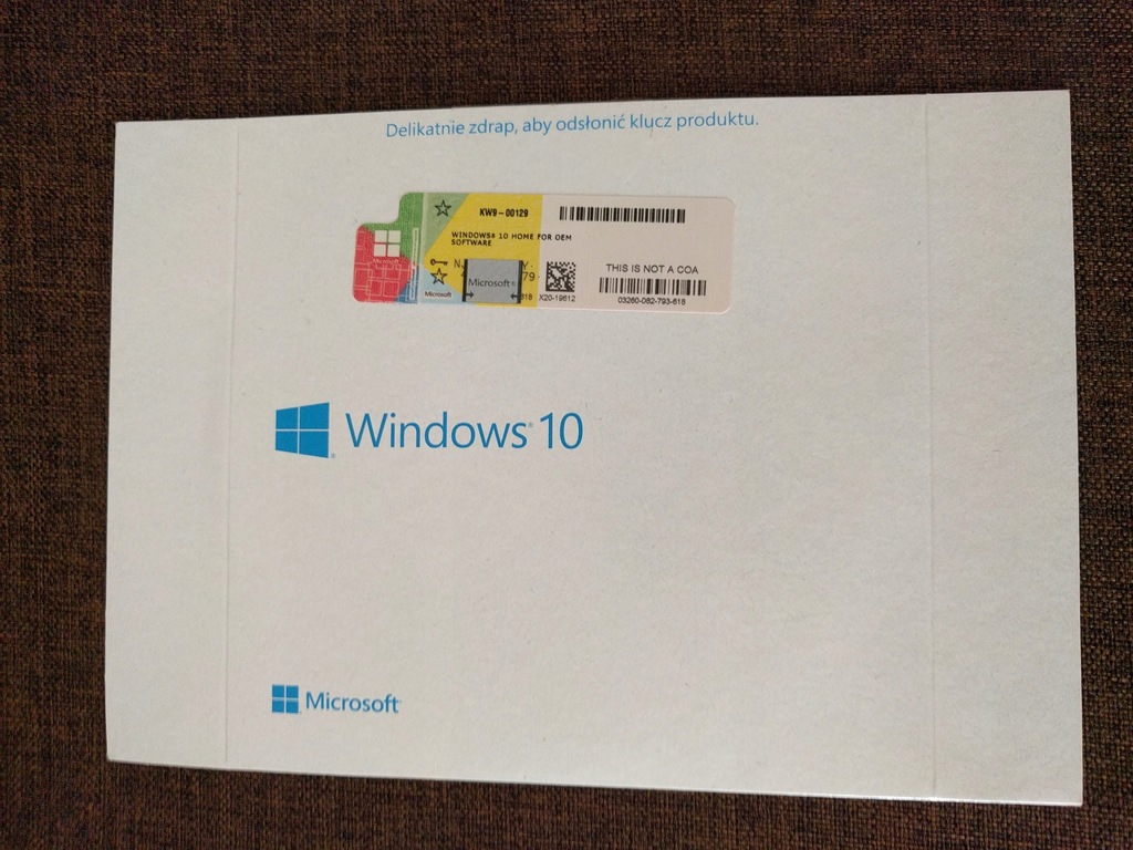 Microsoft Windows Home 10 OEM DVD PL.