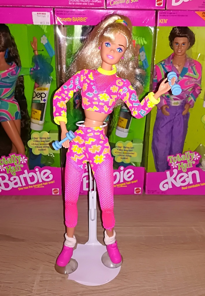 Piękna lalka Workin Out Barbie 1996 Mattel Aerobic